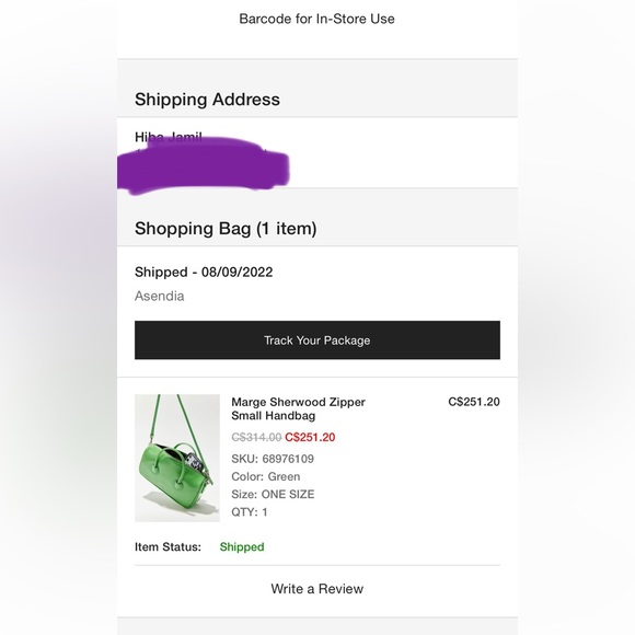 Marge Sherwood Zipper Small Handbag in green - Picture 3 of 4